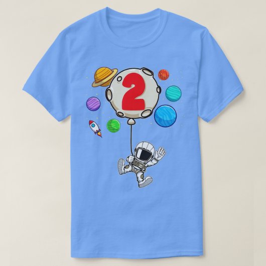 Astronautin 2 Jahre Junge Weltraum Party 2. T-Shirt (Design vorne)