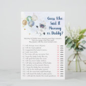 Astronautin Blue Gold Space Rätselraten, wer sagte (Stehend Vorderseite)