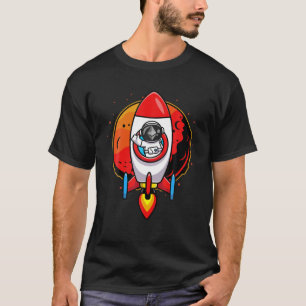 Astronautin Ethereum ETH Münze zum Mondkrypto Tok T-Shirt