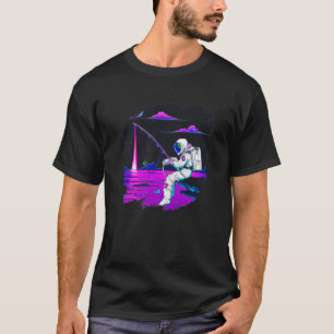 Astronautin Fischerboot Weltraum Cooler See T-Shirt