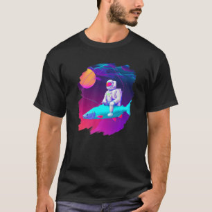 Astronautin Fischerboot Weltraum Cooler See T-Shirt