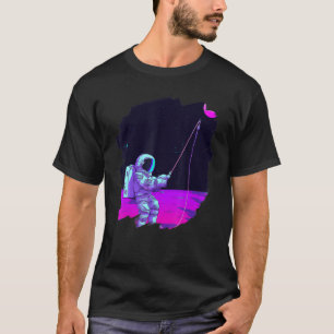 Astronautin Fischerboot Weltraum Cooler See T-Shirt