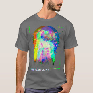 Astronautin FreeYourMind Glitchy Melting Vaporwave T-Shirt