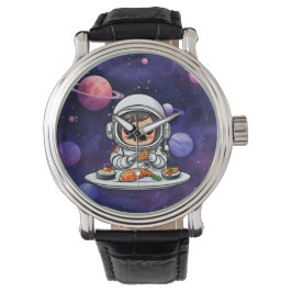 Astronautin frisst Sushi Armbanduhr