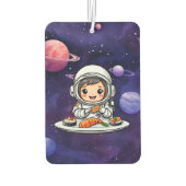 Astronautin frisst Sushi Autolufterfrischer (Rückseite)