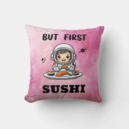 Astronautin frisst Sushi Kissen