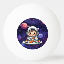 Astronautin frisst Sushi Tischtennisball