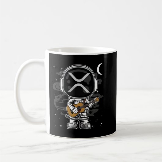 Astronautin Gitarre Ripple XRP Crypto Coin HODL Kaffeetasse (Links)