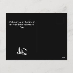 Astronautin, Happy valentines Day personifizieren Feiertagspostkarte
