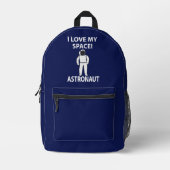 Astronautin I Liebe mein Raumfahrer Bedruckter Rucksack (Vorderseite)