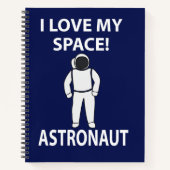 Astronautin I Liebe mein Raumfahrer Notizblock (Vorderseite)