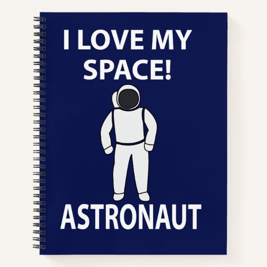 Astronautin I Liebe mein Raumfahrer Notizblock (Vorderseite)