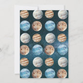 Astronautin im Weltraum Geburtstag im benutzerdefi Einladung (Rückseite)