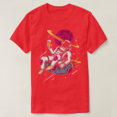 Astronautin Inner Tube Drink Lounges Weltraum T-Shirt (Design vorne)