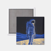 Astronautin Magnet (Vorderseite/Rückseite)