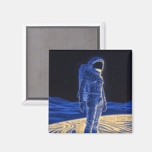 Astronautin Magnet (Vorderseite/Rückseite)