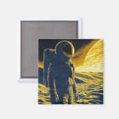 Astronautin Magnet (Vorderseite/Rückseite)