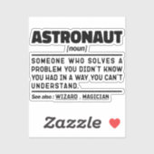 Astronautin Noun Definition Spaceflight Funny Spri Aufkleber (Blatt)
