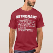 Astronautin Noun Definition Spaceflight Funny Spri T-Shirt (Vorderseite)