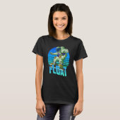 Astronautin Onewheel eskate Float Eigentümer auf d T-Shirt (Vorne ganz)