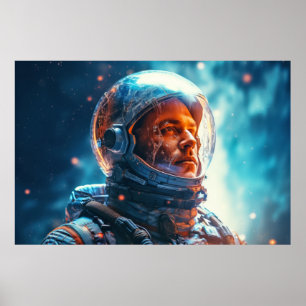 Astronautin Otherworld-Dimension Fantastisch kosmi Poster