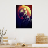 Astronautin Poster (Küche)