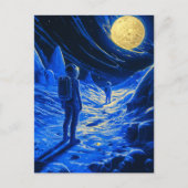 Astronautin Postkarte (Vorderseite)