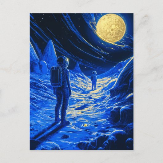 Astronautin Postkarte (Vorderseite)