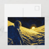 Astronautin Postkarte (Vorne/Hinten)