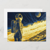 Astronautin Postkarte (Vorne/Hinten)