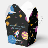 Astronautin Reisegalaxie Geburtstagskiste Geschenkschachtel (Geöffnet)