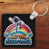 Astronautin Schlüsselanhänger (Rückseite)