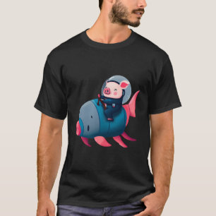Astronautin schwingt auf Raumfahrt-Erlebnis T-Shirt