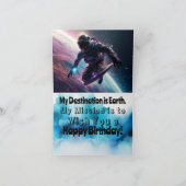 Astronautin Sci-Fi Geburtstagskarte Faltkarte Karte (Innenseite)