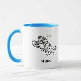 Astronautin Spaceman Tennis Player Tasse