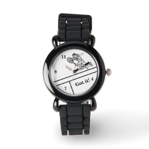 Astronautin Spaceman Tennisspieler Armbanduhr