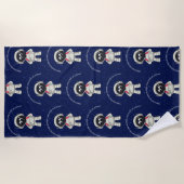 Astronautin Strandtuch (Vorderseite)