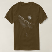 Astronautin trifft einen Reitmond Sterne Whale Out T-Shirt (Design vorne)