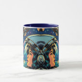 Astronautin trifft extraterrestrische Alien Tasse (Zentrum)