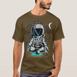 Astronautin Yoga Vechain VET-Münze zum Krypto des  T-Shirt