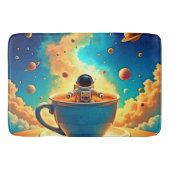Astronaut's Coffee Cosmos Journey Badematte (Vorderseite)