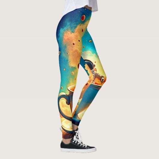 Astronaut's Coffee Cosmos Journey Leggings (Rechts)