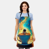 Astronaut's Coffee Cosmos Journey Schürze (Getragen)