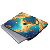 Astronauts Coffee Cosmos Reise Laptopschutzhülle (Vorne Knopf)