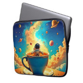Astronauts Coffee Cosmos Reise Laptopschutzhülle (Vorderseite Links)