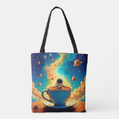 Astronauts Coffee Cosmos Reise Tasche (Rückseite)