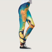 Astronauts Coffee-Kosmos-Reise Leggings (Rechts)