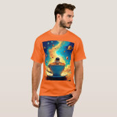 Astronauts Kaffee-Kosmos-Reise T-Shirt (Vorne ganz)