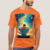Astronauts Kaffee-Kosmos-Reise T-Shirt (Vorderseite)