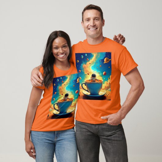 Astronauts Kaffee-Kosmos-Reise T-Shirt (Unisex)